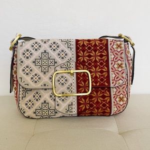 ❌ SOLD ❌ NWOT Tory Burch Shoulder Bag, Sawyer, Embroidered Suede, PatchWorK